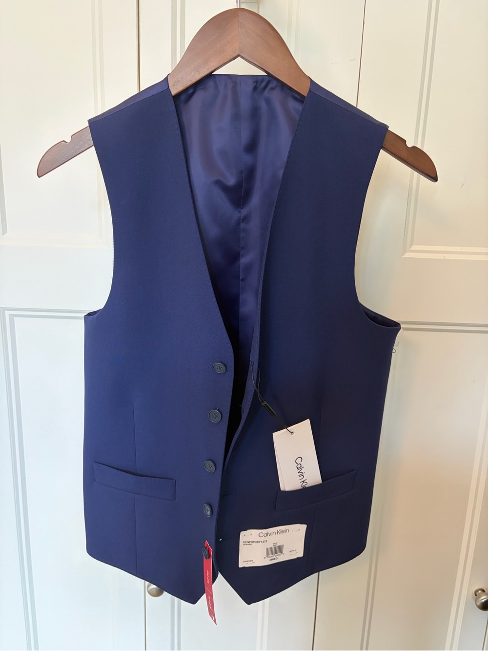 Calvin Klein Blue Men's Suit Vest. 38REG Slim Fit